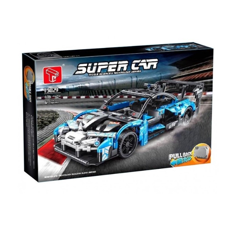 Set 606 cuburi constructie, Masinuta de curse, Super car