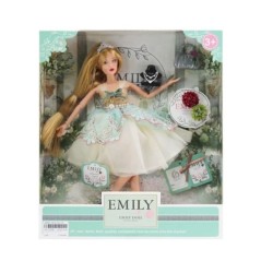 Papusa Emily Princess, rochita eleganta, accesorii, varsta 3 ani+