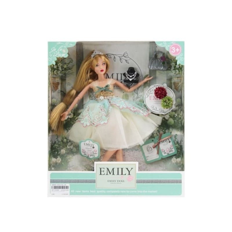 Papusa Emily Princess, rochita eleganta, accesorii, varsta 3 ani+