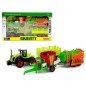 Tractor cu frictiune, 3 remorci diferite, multicolor