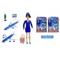 Set aeroport, figurina stewardesa, avion, troller, vehicule pull back