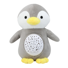 Jucarie Pinguin de plus, lampa de veghe cu proiector, cantecele bebe