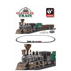 Tren electric cu vagoane si sina, set 22 piese, varsta 6 ani+