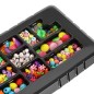 Kit de confectionare bratari, margele de diferite forme, cutie cu organizator, multicolor