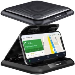 Suport auto pentru telefon, autoadeziv, unghi inclinare reglabil, montare pe bord, 13.5x13.5x2 cm