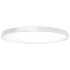 Plafoniera LED, diametru 78 cm, lumina reglabila 3000-6500K, 11.360 lm, control telecomanda si aplicatie, otel si PC, alb