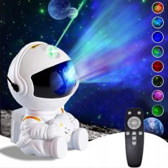 Proiector galaxie LED RGB si laser, control telecomanda, USB, 5W, forma astronaut