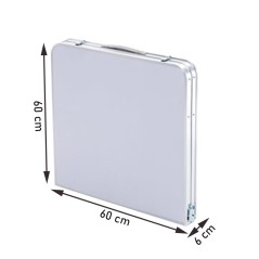 Set masa cu 4 scaune pentru camping, inaltime masa reglabila, picioare antiderapante, aluminiu, argintiu