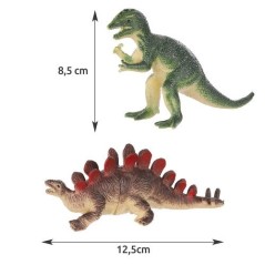 Set 12 figurine dinozauri, design realist, 8.5 x 12.5 cm, PVC, multicolor