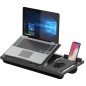 Suport ergonomic laptop, ajustabil 7 pozitii, mouse pad, stand telefon si stilou, perna genunchi, model all in one, RESIGILAT