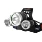 Lanterna frontala LED 5W T6 CREE, lumina alb rece, 450 lm, bretele reglabile, raza 10 m, aluminiu si ABS