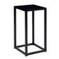 Stand suport din metal pentru plante, dreptunghiular, inaltime 40 cm, negru mat