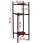 Suport inalt pentru plante, capacitate 3 ghivece, constructie metalica, 80x36x19 cm, negru mat