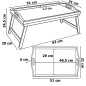 Tava mic dejun, pliabila, manere transport, bambus si MDF, 51x31x24,5 cm