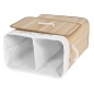 Cos de rufe din bambus, 2 compartimente, interior captusit, capacitate 100L, 60x52x32 cm, natural