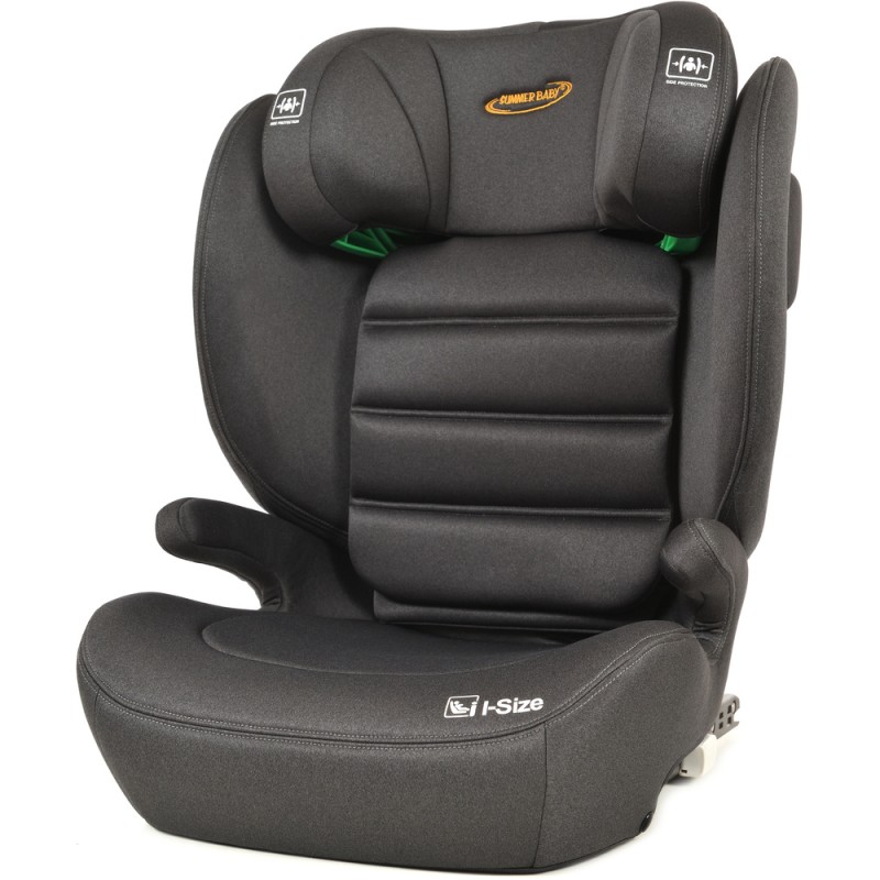 Scaun auto copii 100-150 cm, I-Size, ISOFIX, FWF, tetiera reglabila, fuctie inaltator, centuri in 3 puncte, model Madera, gri