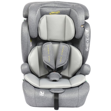 Scaun auto Porto, copii 76-150 cm, ISOFIX, I-Size, tetiera in 10 puncte, orientare in fata, gri inchis