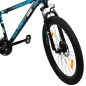 Bicicleta MTB, 26 inch, 21 de viteze, schimbator Shimano, cadru otel, frane pe disc, negru, turquoise