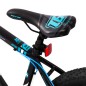 Bicicleta MTB, 26 inch, 21 de viteze, schimbator Shimano, cadru otel, frane pe disc, negru, turquoise