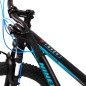 Bicicleta MTB, 26 inch, 21 de viteze, schimbator Shimano, cadru otel, frane pe disc, negru, turquoise