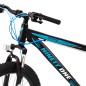 Bicicleta MTB, 26 inch, 21 de viteze, schimbator Shimano, cadru otel, frane pe disc, negru, turquoise