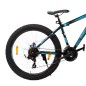 Bicicleta MTB, 26 inch, 21 de viteze, schimbator Shimano, cadru otel, frane pe disc, negru, turquoise