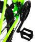 Bicicleta Mountain Bike, roti 26 inch, frana disc, cadru otel, schimbator Shimano, suspensii furca, verde neon