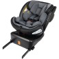 Scaun auto rotativ, model Bari, 0-36 kg, i-Size, 360 grade, R129, tetiera reglabila, ISOFIX, negru-gri