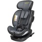 Scaun auto rotativ, model Bari, 0-36 kg, i-Size, 360 grade, R129, tetiera reglabila, ISOFIX, negru-gri