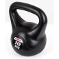 Kettlebell cauciucat Enero Fit 10kg , maner ergonomic, negru