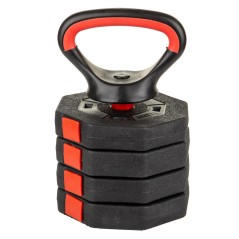 Kettlebell cauciucat reglabil EB Fit 10kg , maner ergonomic, negru