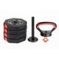 Kettlebell cauciucat reglabil EB Fit 10kg , maner ergonomic, negru