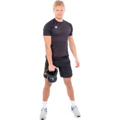 Kettlebell cauciucat Pure 2 Improve 10kg , maner ergonomic, negru