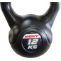 Kettlebell cauciucat Enero Fit 12kg , maner ergonomic, negru