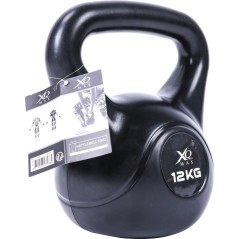 Kettlebell cauciucat XqMax 12kg , maner ergonomic, negru