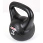 Kettlebell cauciucat Enero Fit 4kg , maner ergonomic, negru