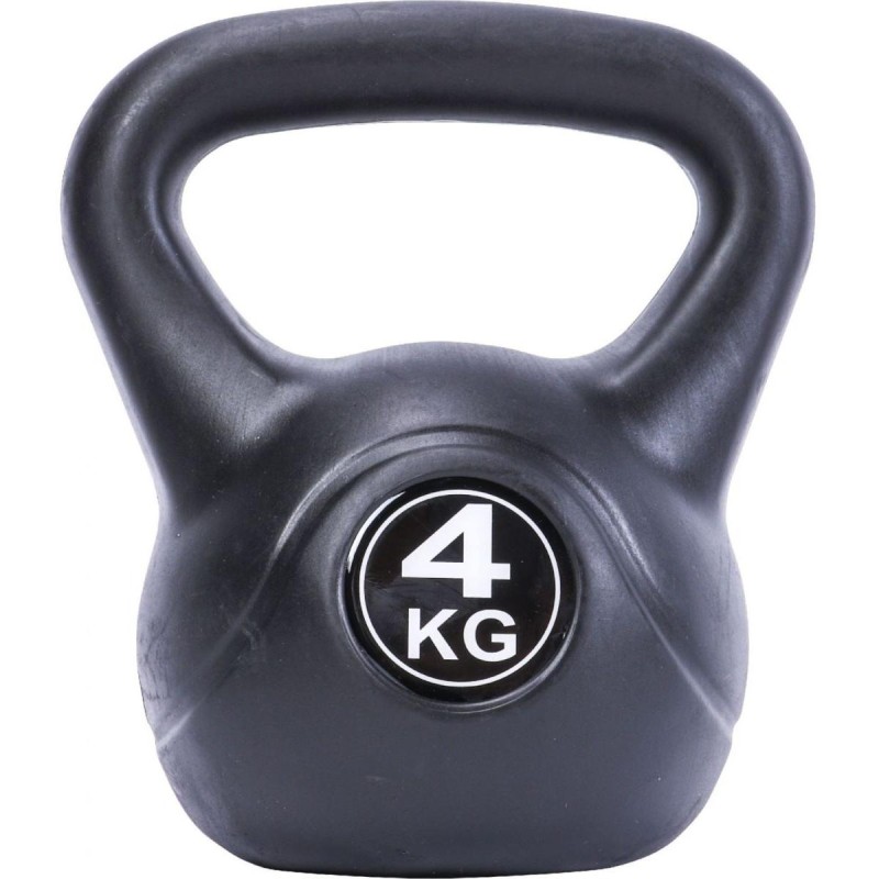 Kettlebell cauciucat Pure 2 Improve 4kg , maner ergonomic, negru