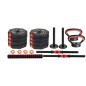 Set fitness 4in1 20kg, Kettlebell, gantere, haltera, maner ergonomic, negru