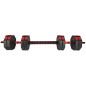 Set fitness 4in1 20kg, Kettlebell, gantere, haltera, maner ergonomic, negru