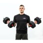 Set fitness 4in1 20kg, Kettlebell, gantere, haltera, maner ergonomic, negru