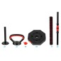 Set fitness 4in1 20kg, Kettlebell, gantere, haltera, maner ergonomic, negru