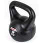 Kettlebell cauciucat Enero Fit 8kg , maner ergonomic, negru