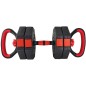 Set fitness 3in1 10kg, Kettlebell, gantera, manere prindere, negru