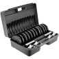 Set gantere metal reglabile, 15kg, maner ergonomic, negru