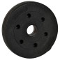 Disc fitness cauciucat, 1,25kg, diametru 26,5mm, negru