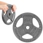 Disc fitness metal, multi-grip, 5kg, diametru 26,5mm, gri