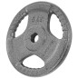 Disc fitness metal, multi-grip, 5kg, diametru 26,5mm, gri