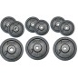 Set 2 discuri fitness metal 1,25kg, diametru 30mm, negru