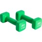 Set 2 gantere neopren Pure 2 Improve 2kg, maner ergonomic, verde