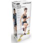 Set 6 cercuri fitness Dunlop pentru antrenament, pliabile, geanta inclusa, 65x57cm, galben